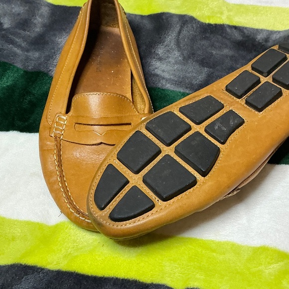 Saks Fifth Avenue Brown Leather Loafers - Picture 10 of 12